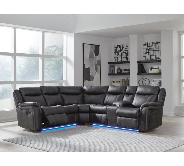 Perarrygin 2-Piece Reclining Sectional - Carbon