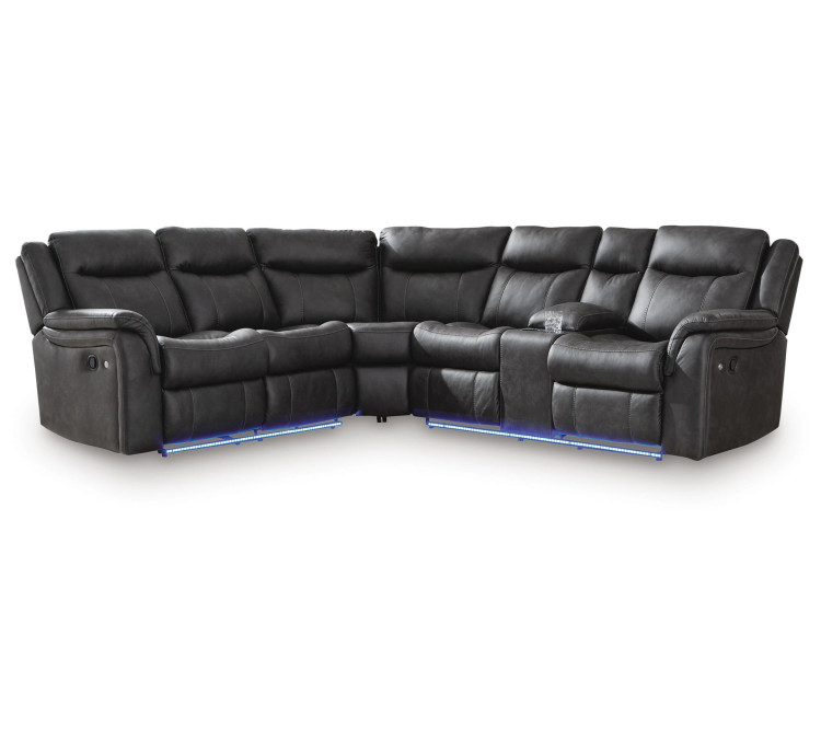Perarrygin 2-Piece Reclining Sectional - Carbon