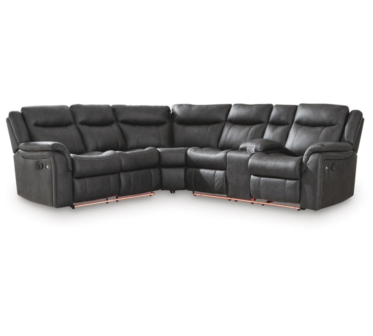 Perarrygin 2-Piece Reclining Sectional - Carbon