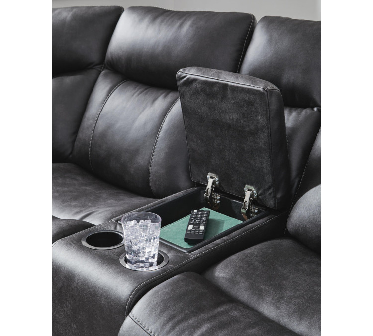 Perarrygin 2-Piece Reclining Sectional - Carbon