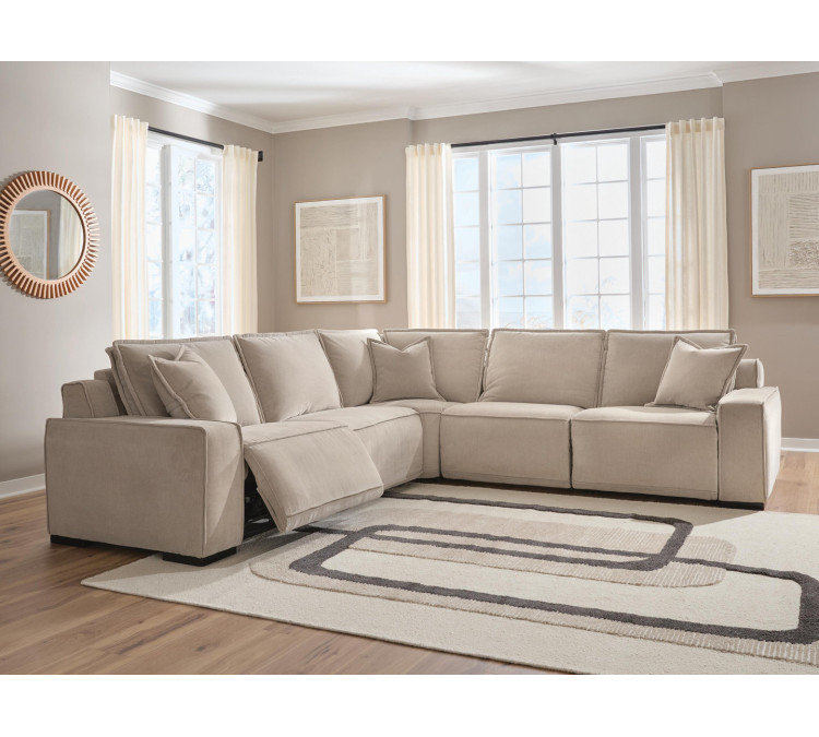Carceri 5-Piece Power Sectional Reclining Sofa - Cashmere