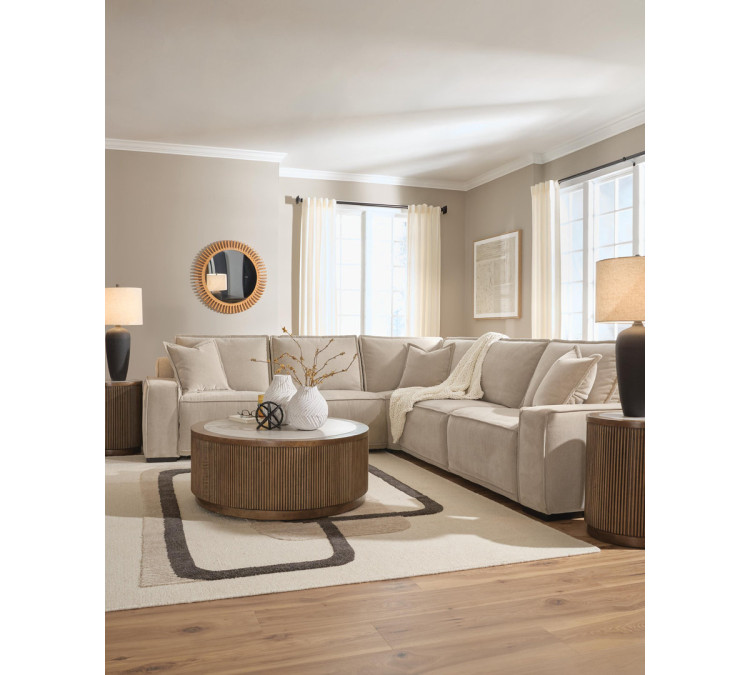 Carceri 5-Piece Power Sectional Reclining Sofa - Cashmere