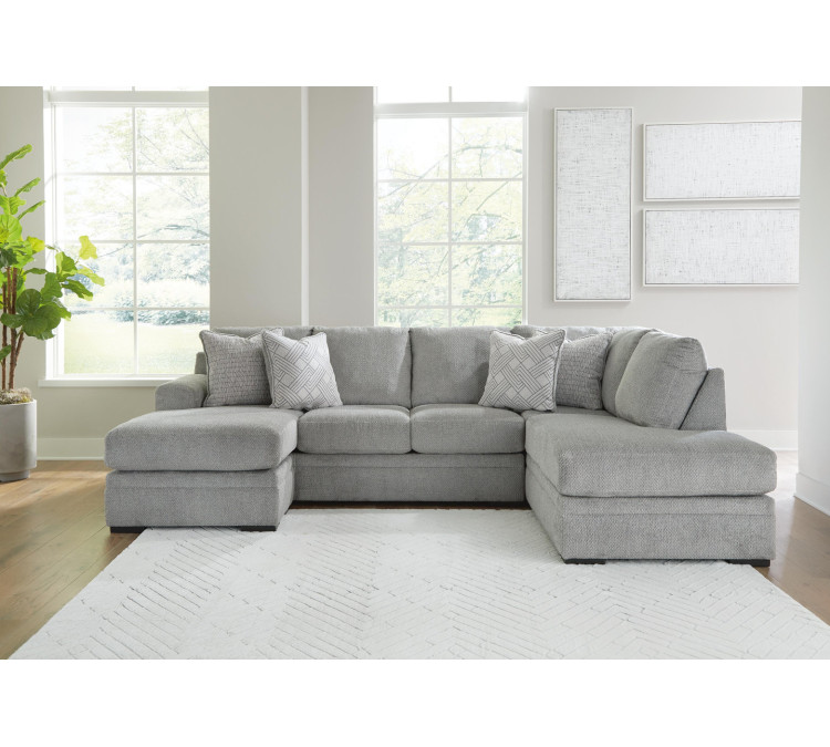 Casselbury 2-Piece Sectional with Chaise - Cement