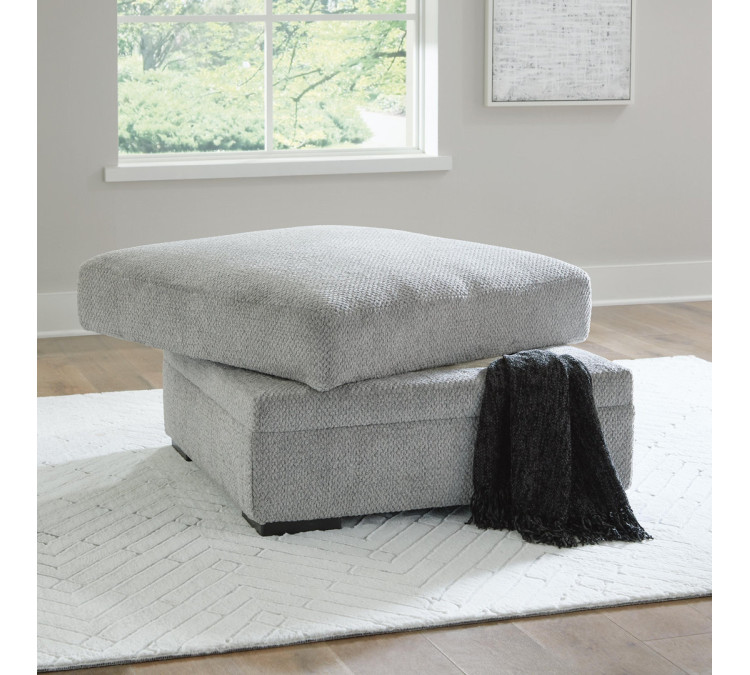Casselbury Chair and Ottoman - Cement
