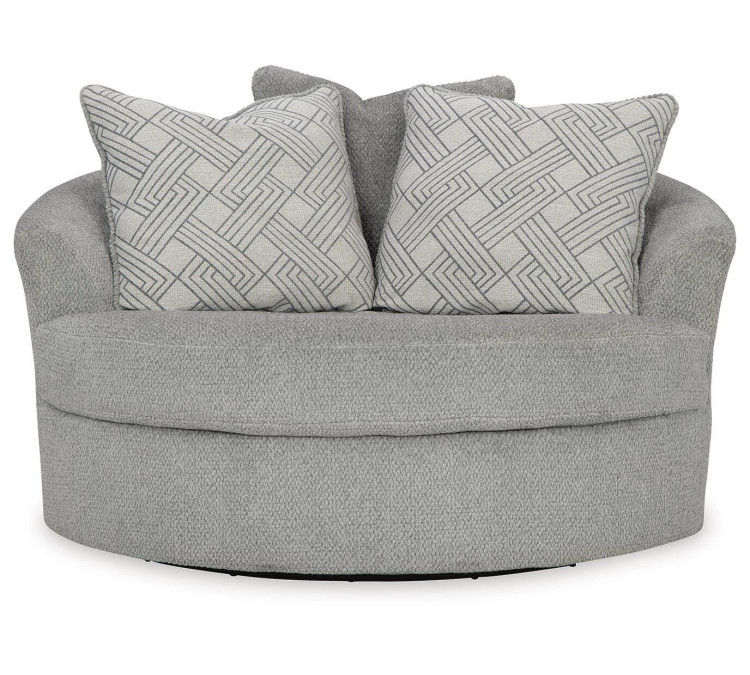 Casselbury Chair and Ottoman - Cement