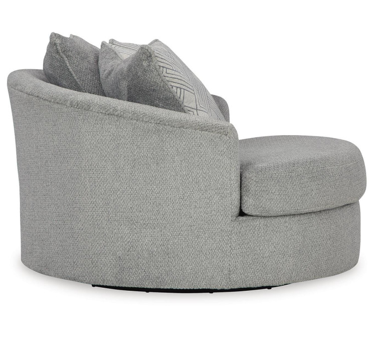 Casselbury Chair and Ottoman - Cement
