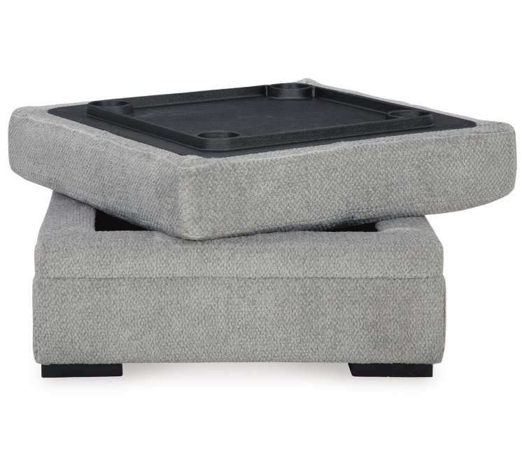 Casselbury Chair and Ottoman - Cement