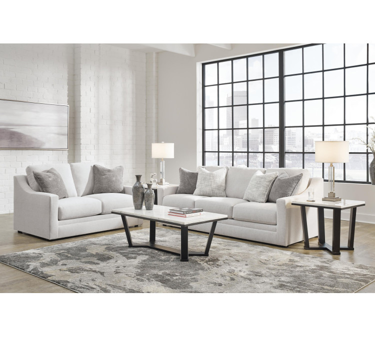 Maitelynn Sofa and Loveseat - Chalk