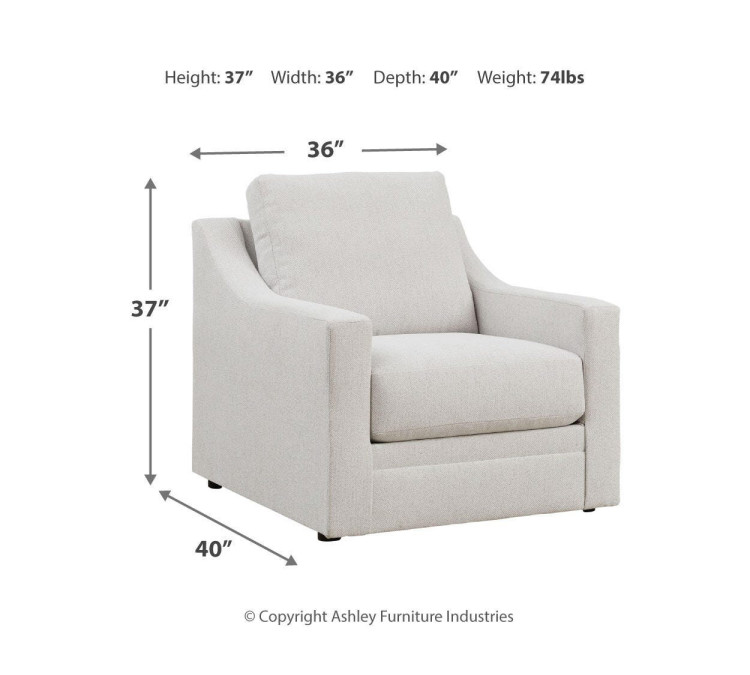Maitelynn Sofa, Loveseat, Chair and Ottoman - Chalk