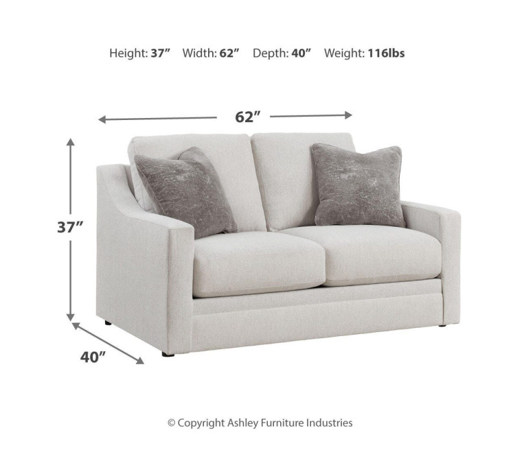 Maitelynn Sofa, Loveseat, Chair and Ottoman - Chalk