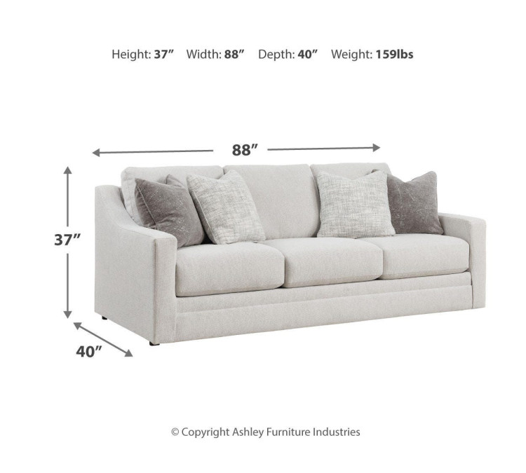 Maitelynn Sofa, Loveseat, Chair and Ottoman - Chalk