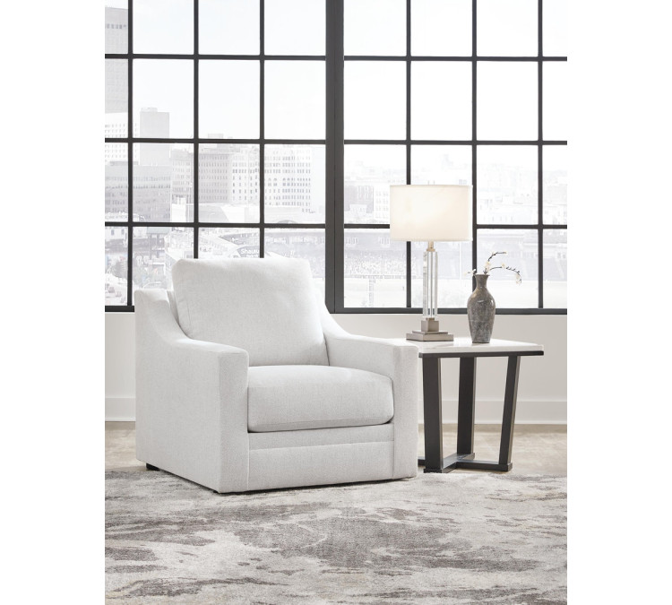 Maitelynn Sofa, Loveseat, Chair and Ottoman - Chalk