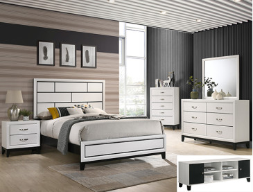 AKERSON BEDROOM GROUP - QUEEN / Chalk