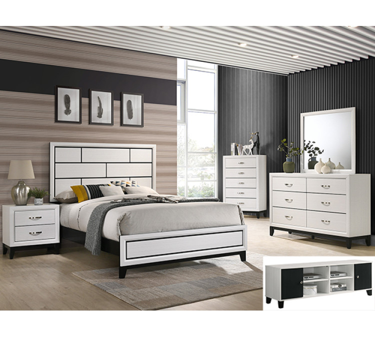 AKERSON BEDROOM GROUP - QUEEN / Chalk