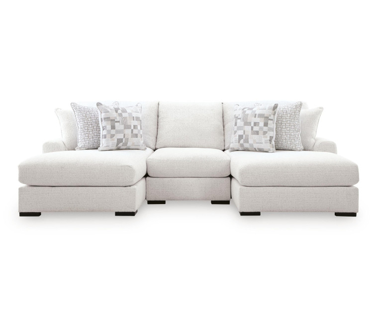 Wynncroft Manor 3-Piece Double Chaise Sectional - Chalk