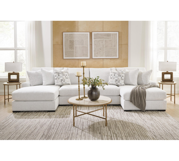 Wynncroft Manor 4-Piece Double Chaise Sectional - Chalk