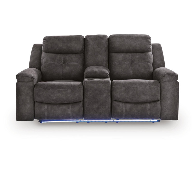 Brysonview Reclining Loveseat with Console - Charcoal
