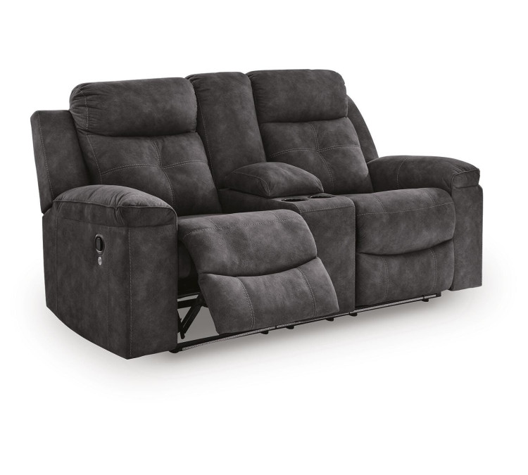 Brysonview Reclining Loveseat with Console - Charcoal