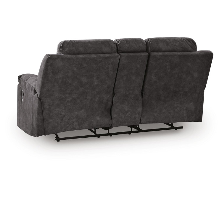 Brysonview Reclining Loveseat with Console - Charcoal