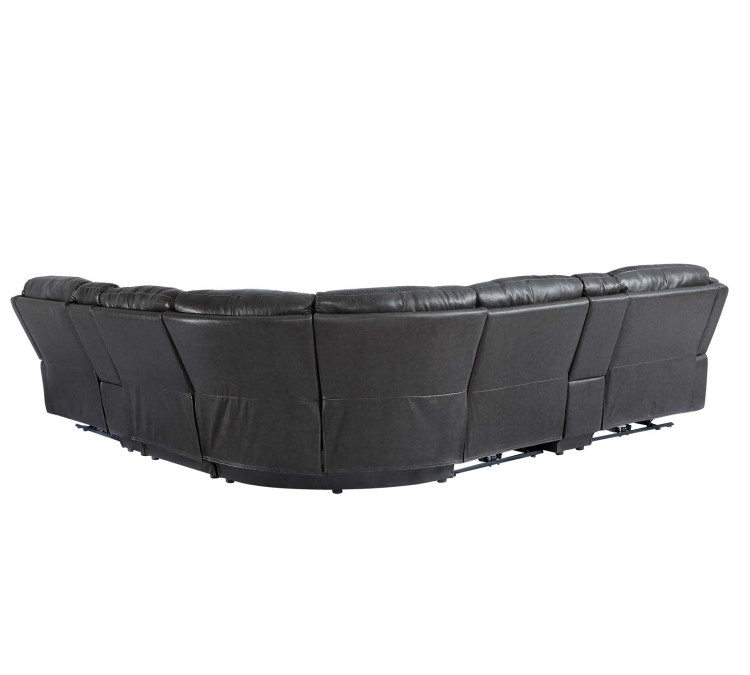 Denver Dual/Power 6/Piece Sectional - Charcoal