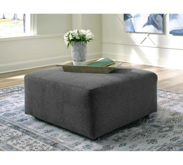 Edenfield Oversized Accent Ottoman - Charcoal