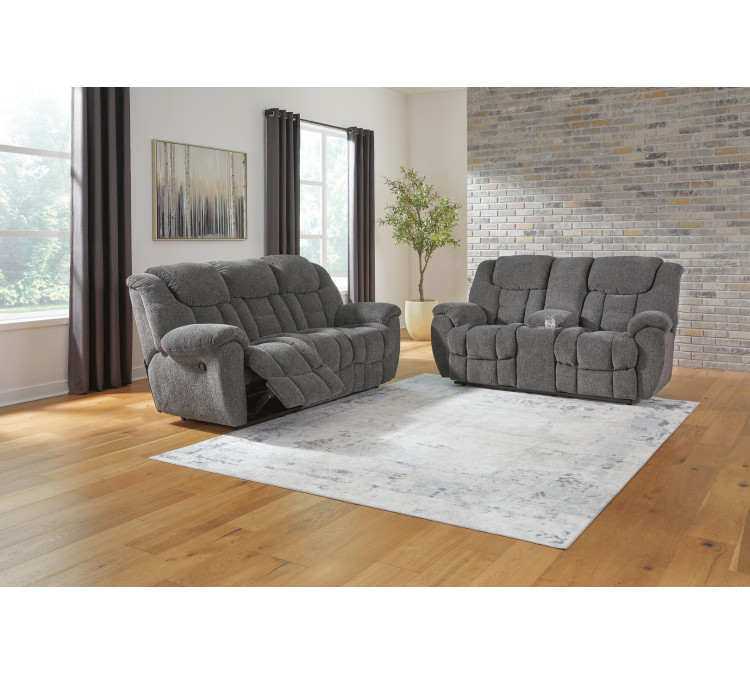 Foreside Sofa and Loveseat - Charcoal