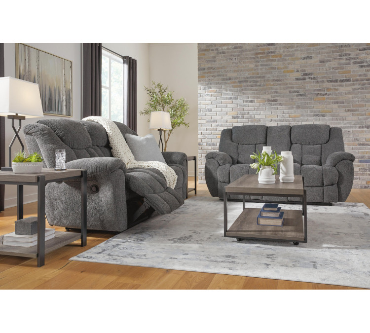 Foreside Sofa and Loveseat - Charcoal
