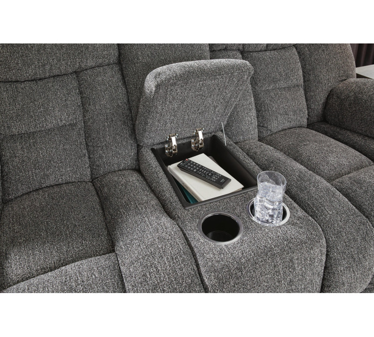 Foreside Sofa and Loveseat - Charcoal