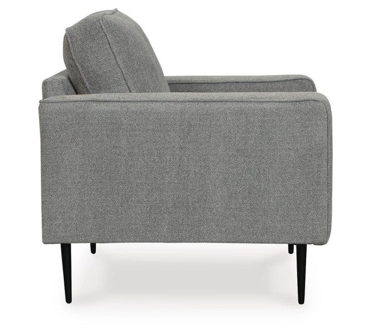Hazela Chair and Ottoman - Charcoal