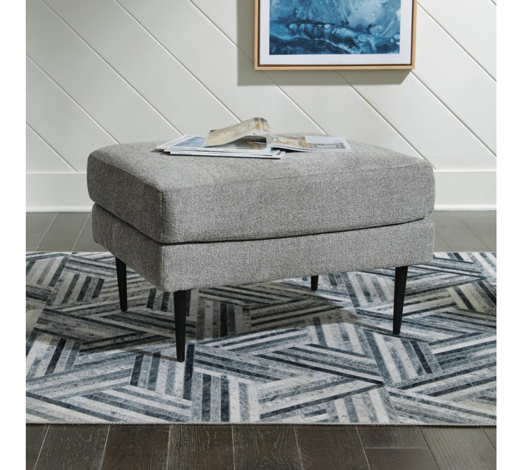 Hazela Chair and Ottoman - Charcoal