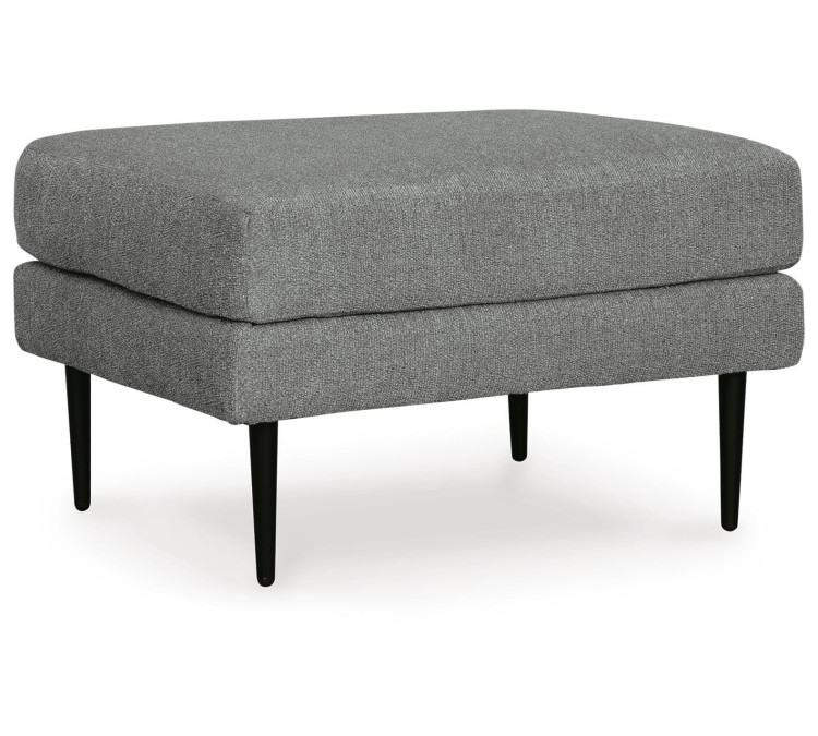 Hazela Chair and Ottoman - Charcoal