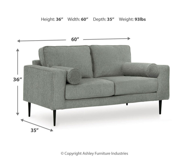 Hazela Loveseat - Charcoal