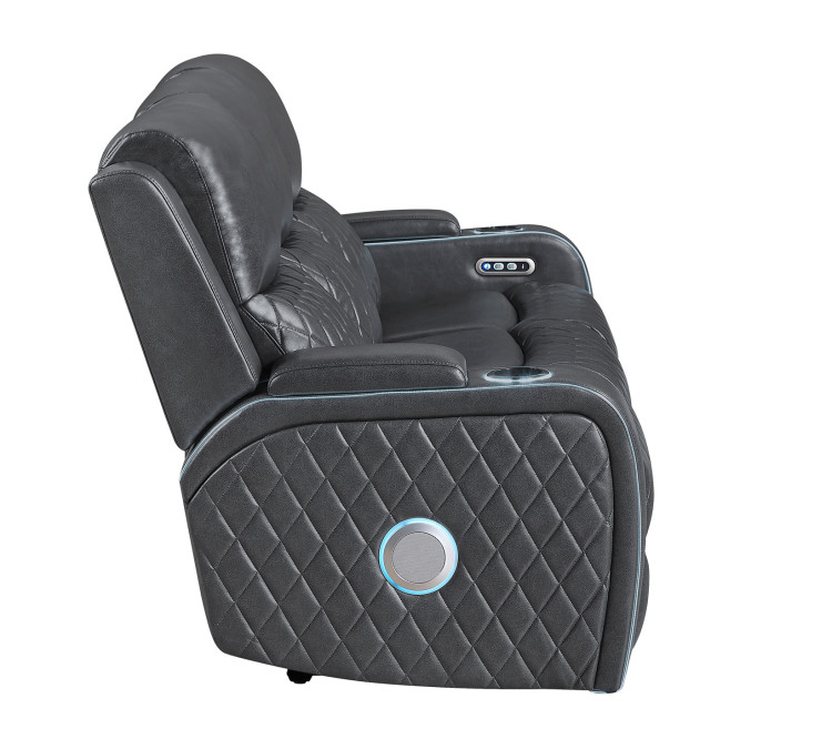 Luna Home Cinema Power Reclining - Charcoal