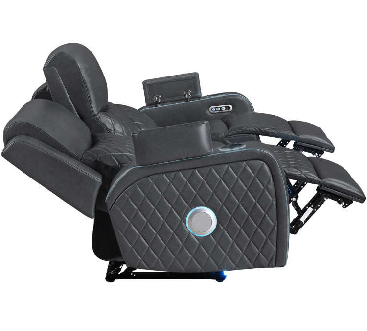 Luna Home Cinema Power Reclining - Charcoal