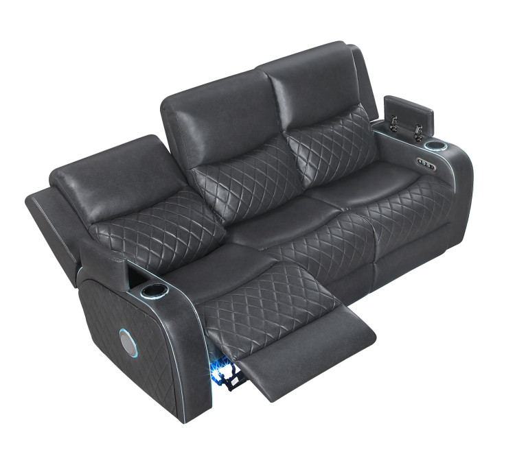 Luna Home Cinema Power Reclining - Charcoal