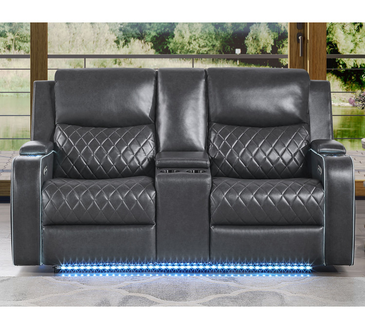 Luna Home Cinema Power Reclining - Charcoal