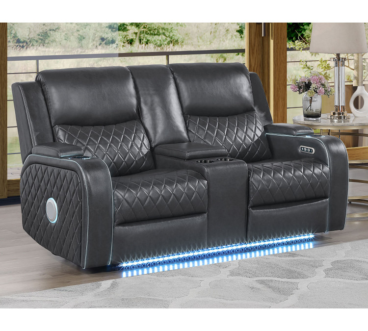 Luna Home Cinema Power Reclining - Charcoal