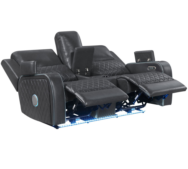 Luna Home Cinema Power Reclining - Charcoal