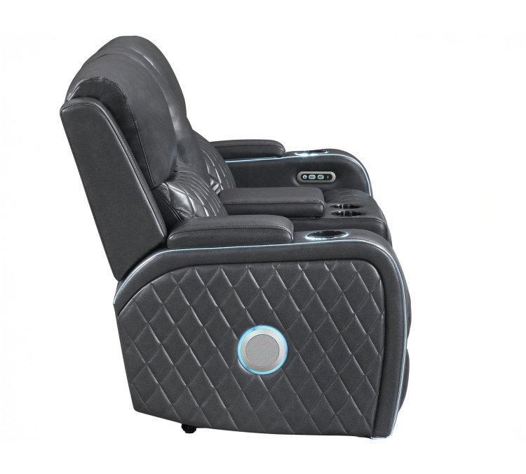 Luna Home Cinema Power Reclining - Charcoal