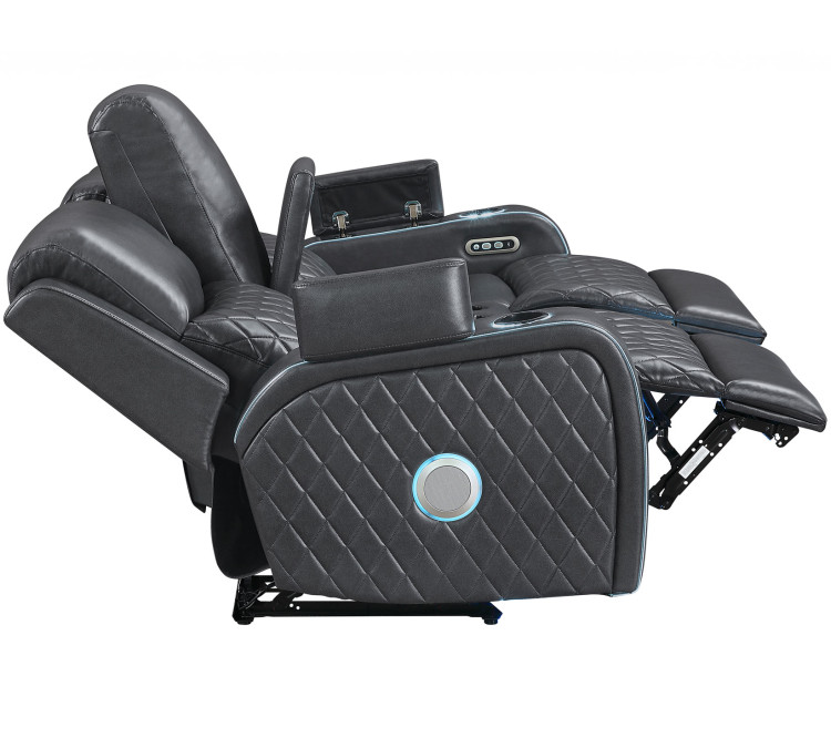 Luna Home Cinema Power Reclining - Charcoal