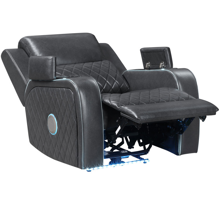 Luna Home Cinema Power Reclining - Charcoal
