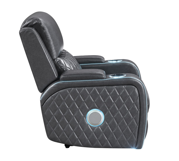 Luna Home Cinema Power Reclining - Charcoal