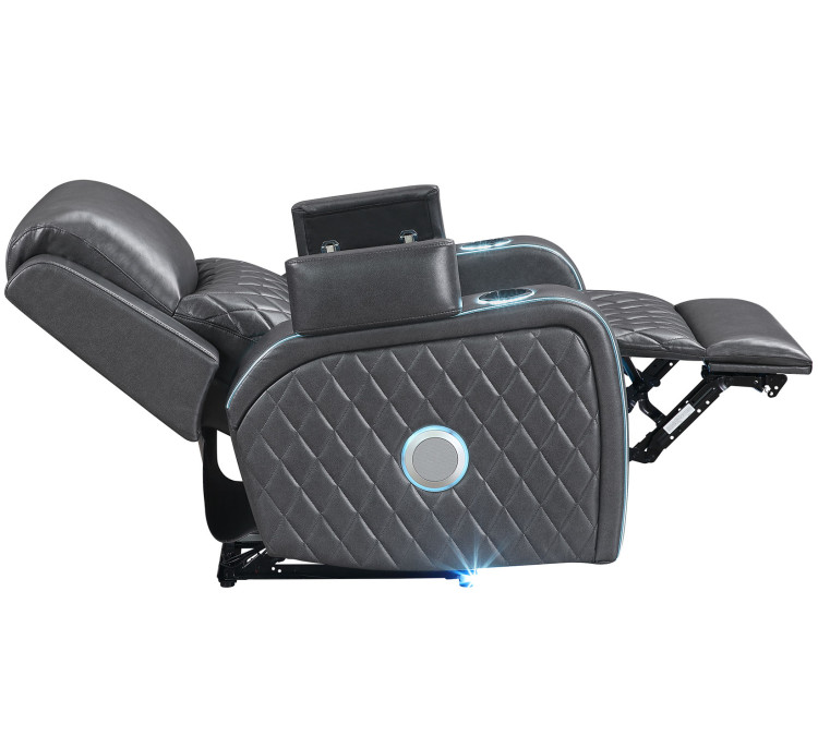 Luna Home Cinema Power Reclining - Charcoal