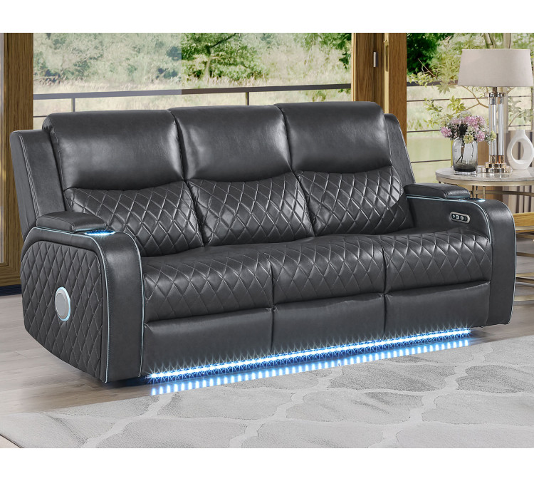 Luna Home Cinema Power Reclining - Charcoal