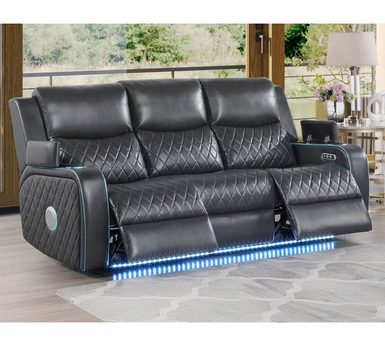 Luna Home Cinema Power Reclining - Charcoal