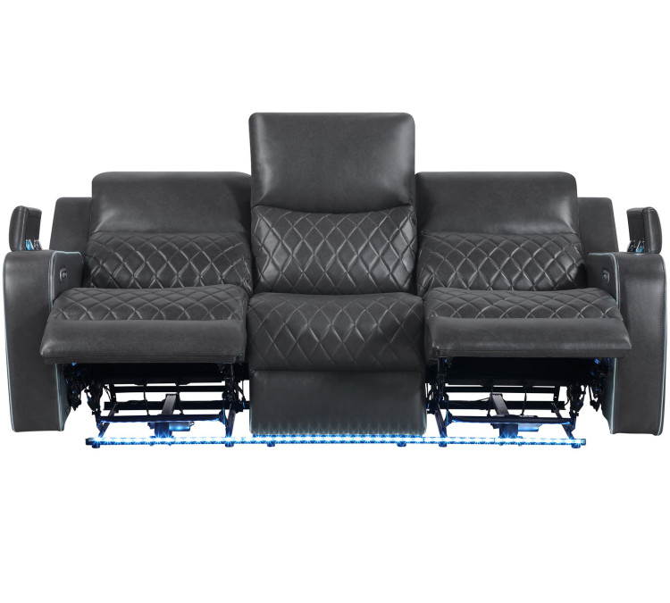 Luna Home Cinema Power Reclining - Charcoal