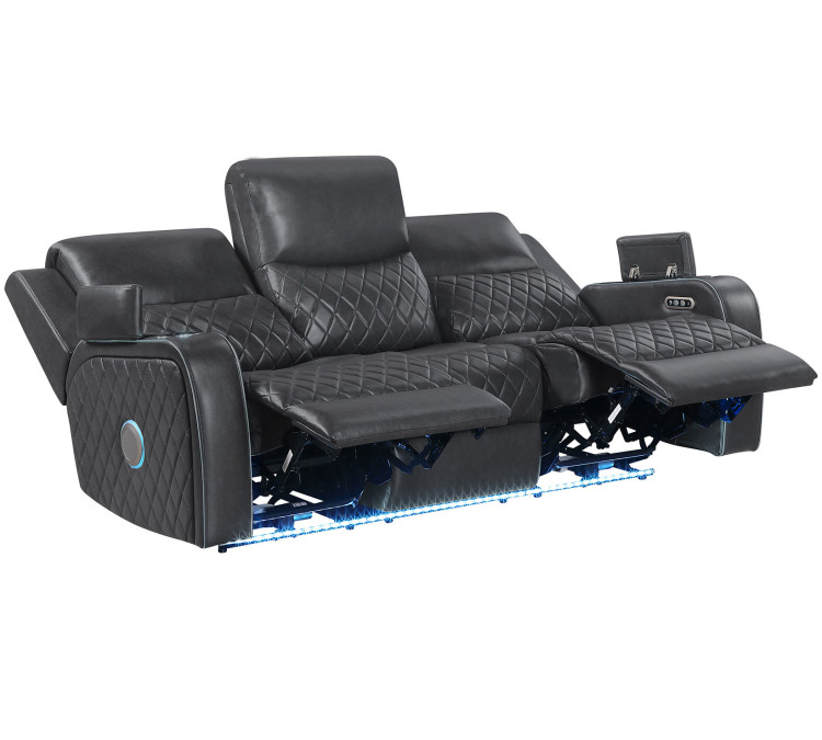Luna Home Cinema Power Reclining - Charcoal