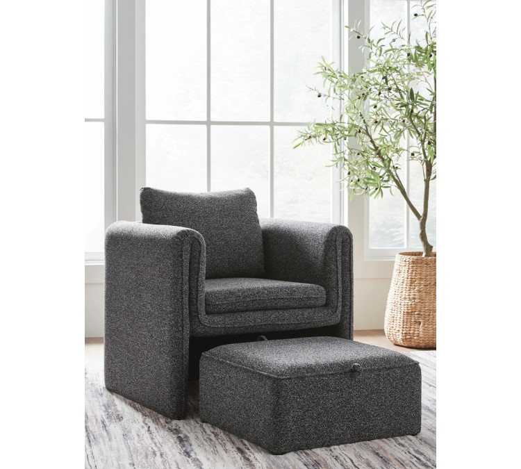 Vreni Accent Chair - Charcoal/Black