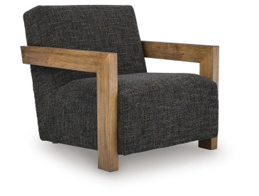 Dorney Accent Chair - Charcoal/Brown