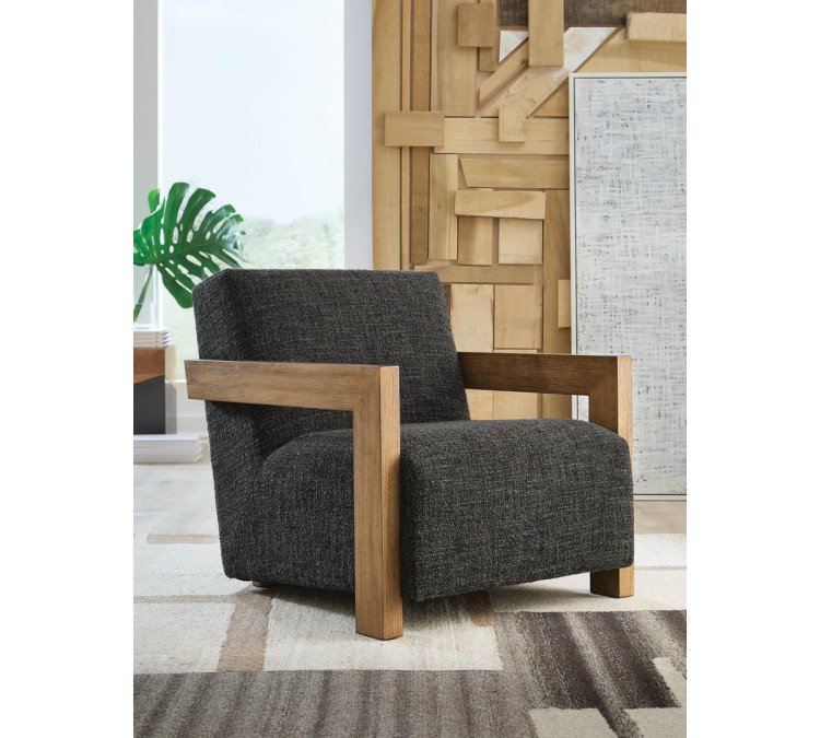 Dorney Accent Chair - Charcoal/Brown